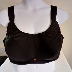 LIVI Active High-Impact Wicking Max Support Black Underwire Sports Bra 46G EUC
